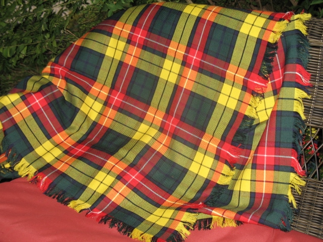 Scottish Throw Blanket In Reiver Tartans - Click Image to Close